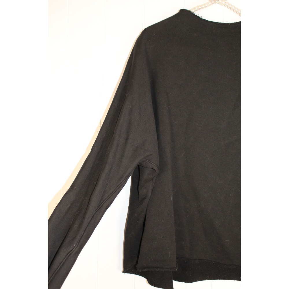 Frank & Eileen Effie Long Sleeve Funnel Neck Sweatshirt in Black Size Large - Picture 5 of 8